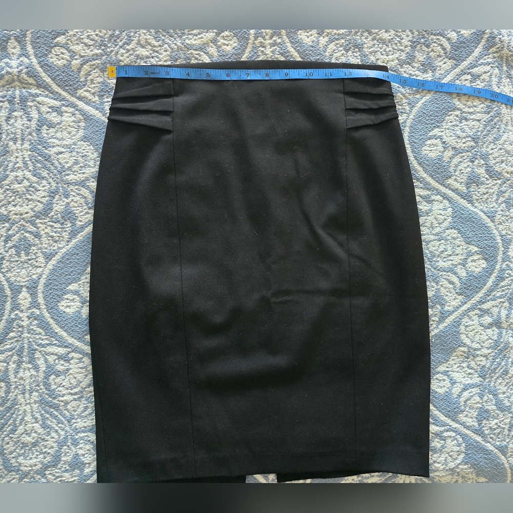 Express Black Pencil Skirt with Waist Pleats